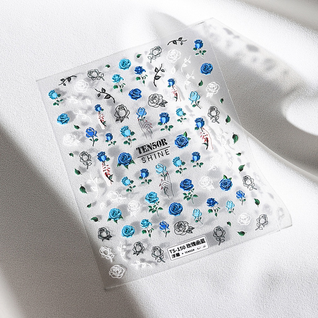 [Hàng mới về] Miếng Dán Trang Trí Móng Tay Siêu Mỏng Họa Tiết Khắc Nổi Nhiều Hình Dạng