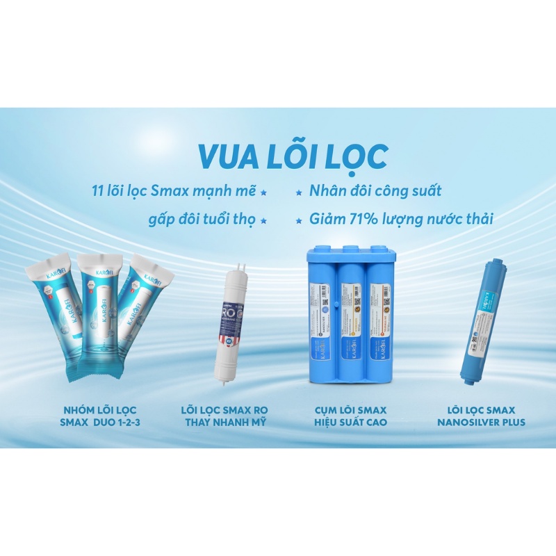 [FREESHIP HCM] Máy Lọc Nước Nóng Lạnh Karofi KAD-D66 - 11 Lõi Lọc - Bảo Hành 3 Năm