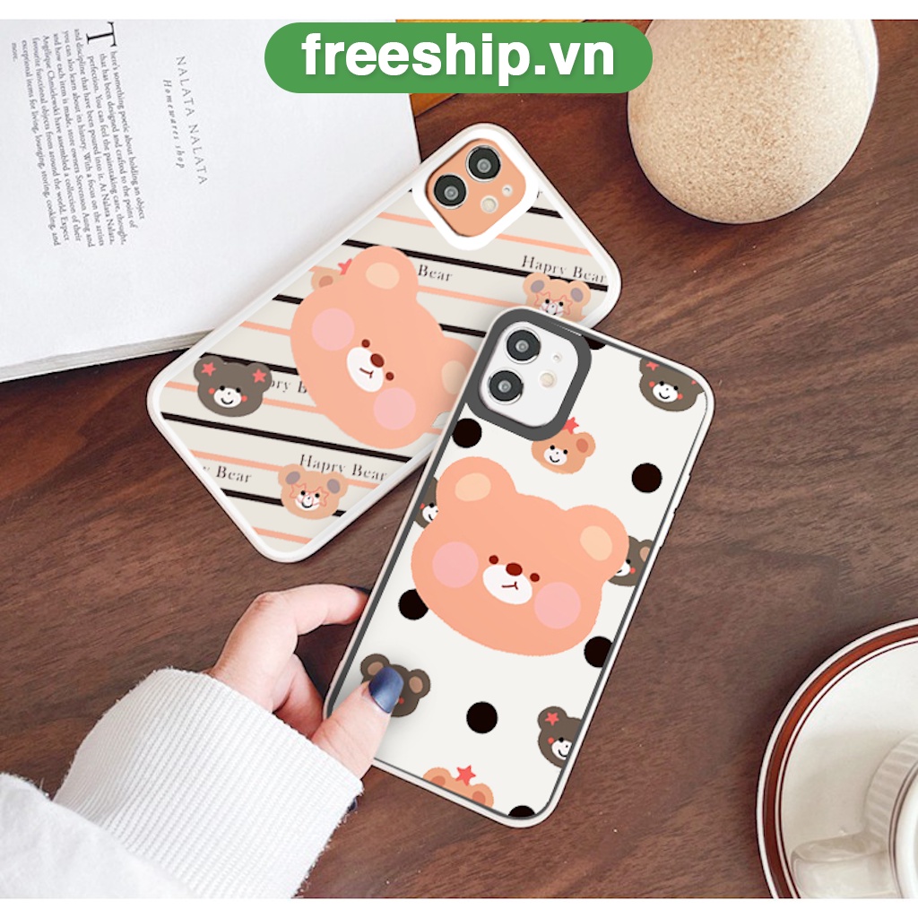 Ốp lưng iphone camera vuông gấu cận 6/6plus/6s/6splus/7/7plus/8/8plus/x/xr/xs/11/12/13/pro/max/plus/promax