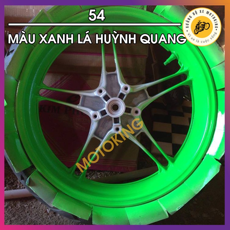 Combo sơn Samurai màu xanh lá huỳnh quang 54 loại 2K chuẩn quy trình độ bền 5 năm 2K04 - UC1002 - 54 - 2K01