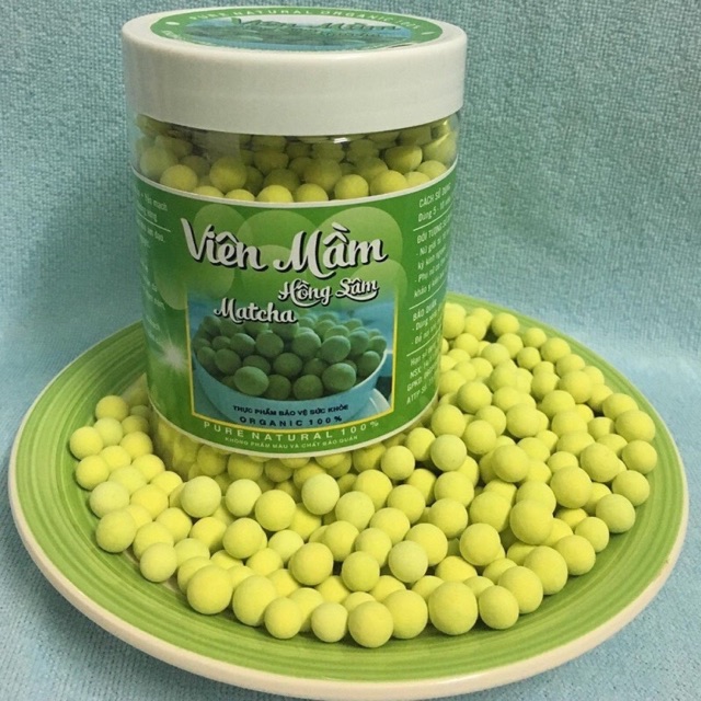 HỦ 500gr VIÊN MẦM ĐẬU NÀNH HỒNG SÂM MATCHA TĂNG VÒNG 1 , ĐẸP DA , TĂNG SINH LÝ NỮ