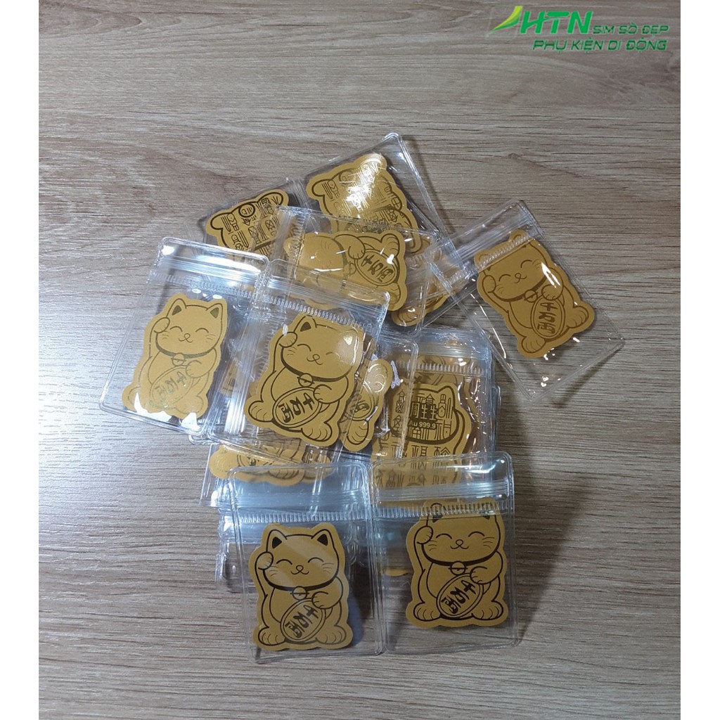 Mèo thần tài, trâu vàng phong thủy mạ vàng để vào ốp điện thoại, ví, tủ tiền, bàn thờ chiêu tài lộc mai mắn năm mới | BigBuy360 - bigbuy360.vn