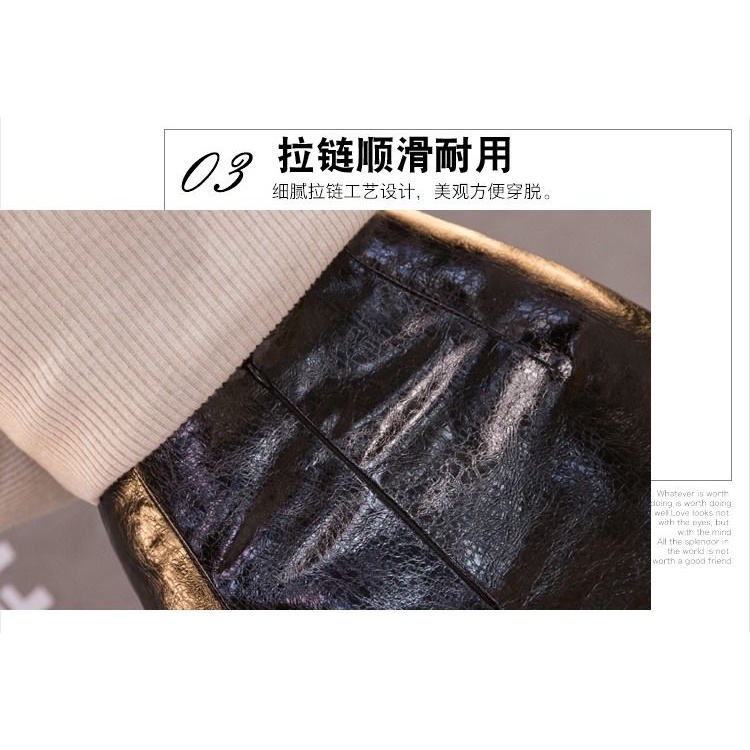 Irregular leather skirt, high-waisted skirt, bag skirt, a-word leisure skirt