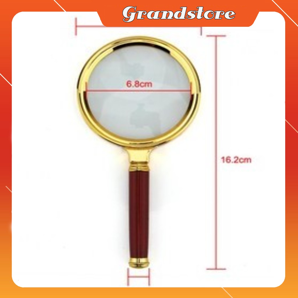 [Mã LIFEXANH03 giảm 10% đơn 500K] KÍNH LÚP 3D CẦM TAY MAGNIFIER 80MM CÁN GỖ PHÓNG ĐẠI TỐT