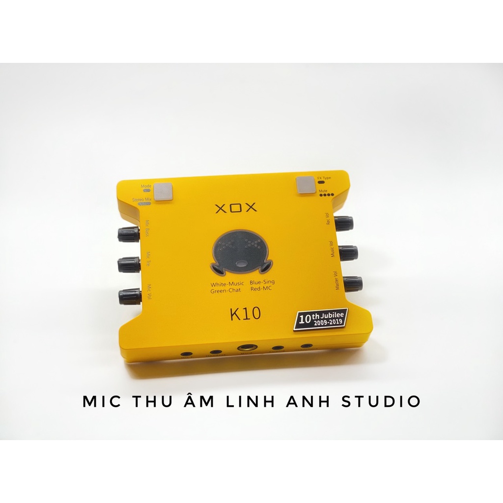 Soundcard thu âm Giá rẻ XOX K10 /KS108 karaoke kết nối với mic hát chuyên nghiệp