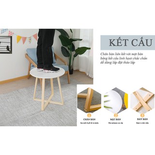 [COMBO] Bàn Trà Sofa Chân Gỗ Sồi Cao Cấp