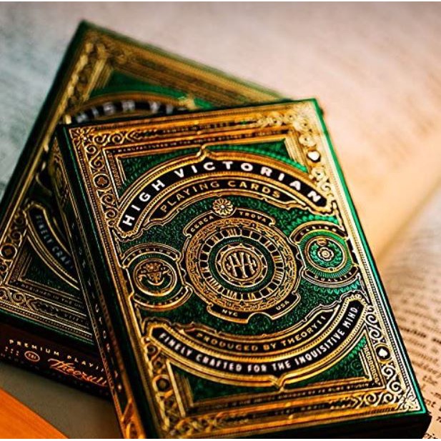 Bộ bài tây High Victorian Green Playing Cards [ Hàng Mỹ ]