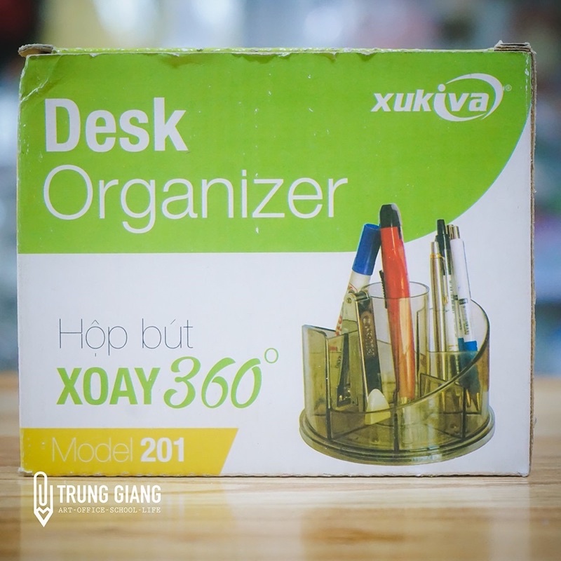 Kệ khay cắm bút, văn phòng phẩm, cố định không xoay Xukiva 168.