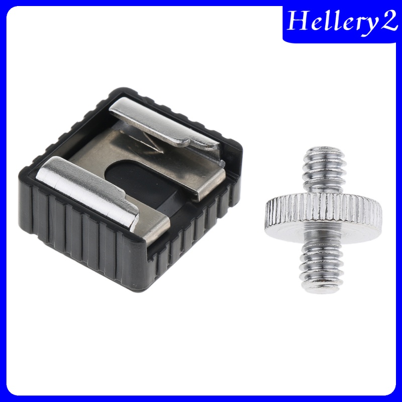 [HELLERY2] Flash Hot Shoe Adapter Speedlight Mount Converter Holder Bracket 1/4&quot; Screw