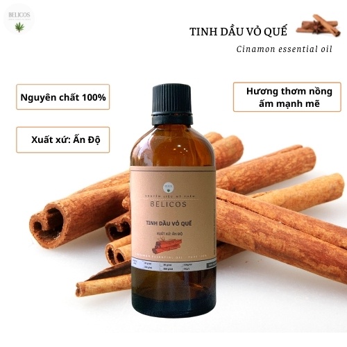 Tinh dầu Vỏ Quế nguyên chất 50ml/100ml - Tinh dầu thơm, khuếch tán, làm nến thơm thiên nhiên
