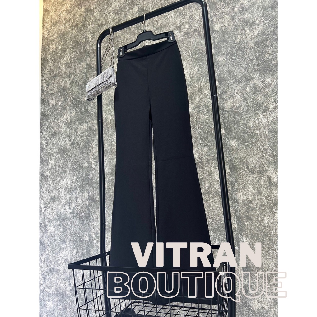 Quần ống loe lưng cao hack dáng