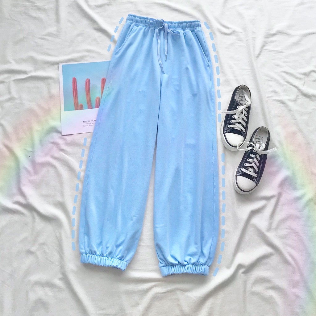 Quần thun jogger dài form unisex cho cả nam và nữ chất da cá mềm mịn