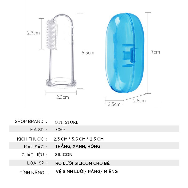 Rơ lưỡi silicon xỏ ngón chống tưa miệng mềm dẻo an toàn cho trẻ RL02