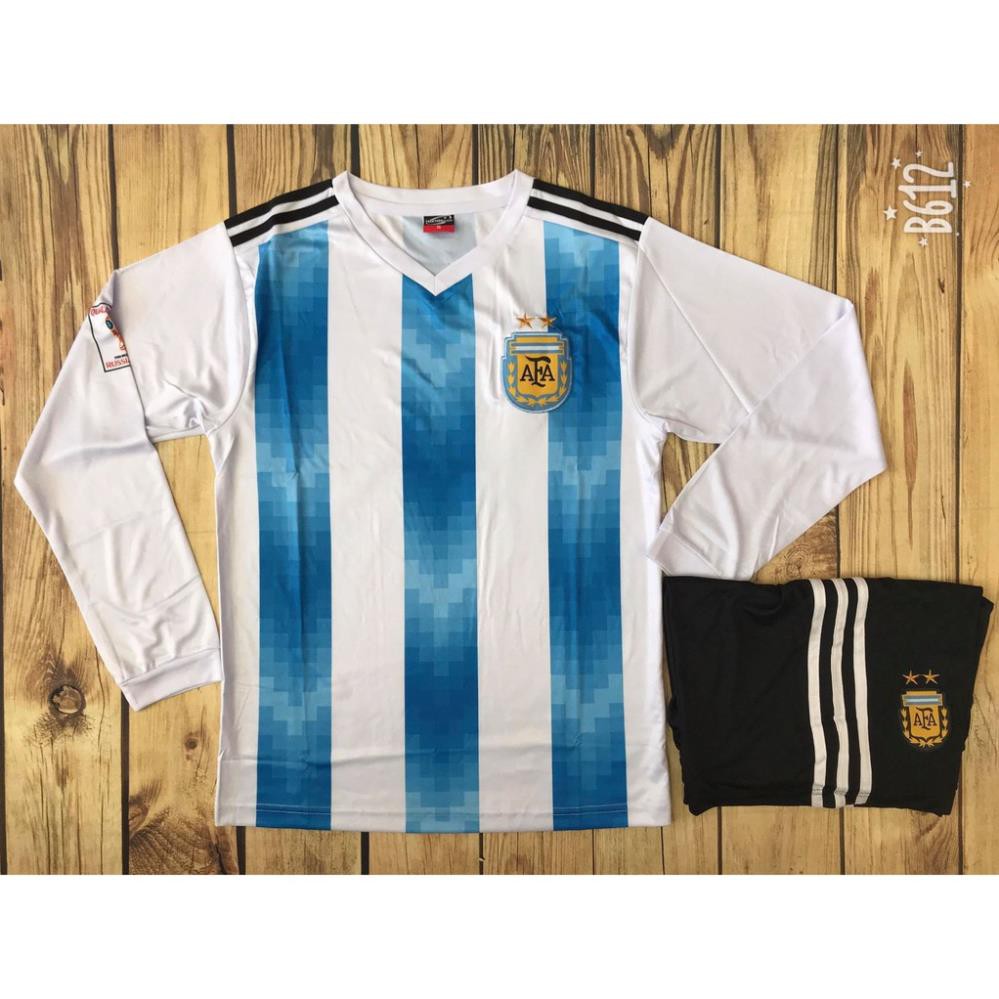 Quần áo đá banh, bóng tay dài Argentina  ཾ  ཾ