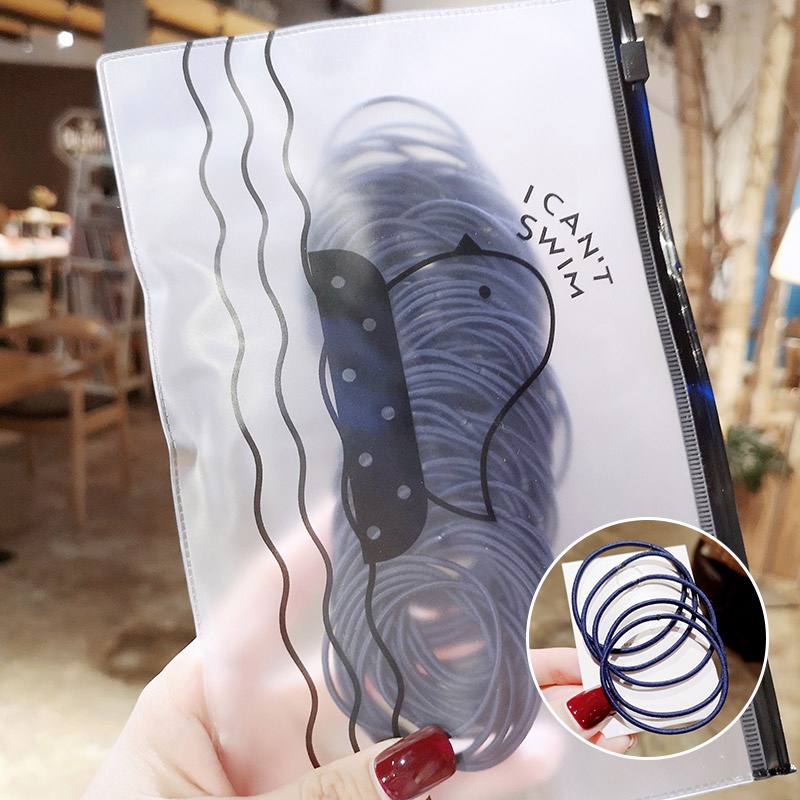 Dây Buộc Tóc Cao Su Co Giãn Loại Nhỏ Phong Cách Hàn Quốc Đơn Giản Cho Nữ