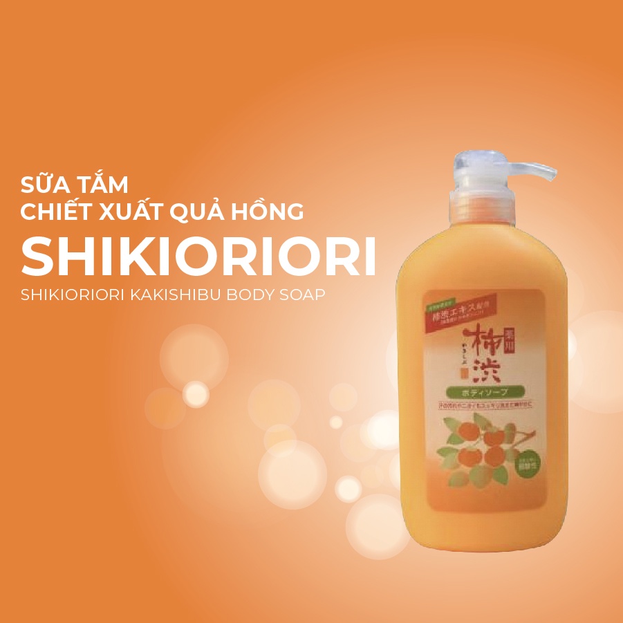 SỮA TẮM SHIKIORIORI CHIẾT XUẤT QUẢ HỒNG DƯỠNG ẨM (CHAI 600ML)