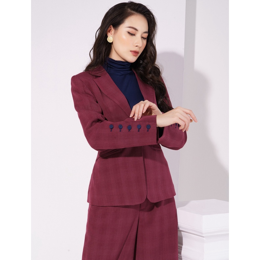 Áo Vest Nữ HeraDG Thiết Kế Cổ 2 Ve Cài Cúc Tay, Chất Liệu Vải Tuytsi Cao Cấp WTBA011A