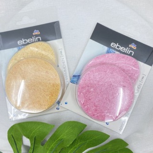 Bọt biển rửa mặt Ebelin 2 miếng, hàng chuẩn Đức - Shop Melyca