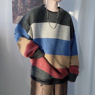 [Order] Áo len đồ đôi kẻ ngang form rộng unisex nam nữ siêu đẹp