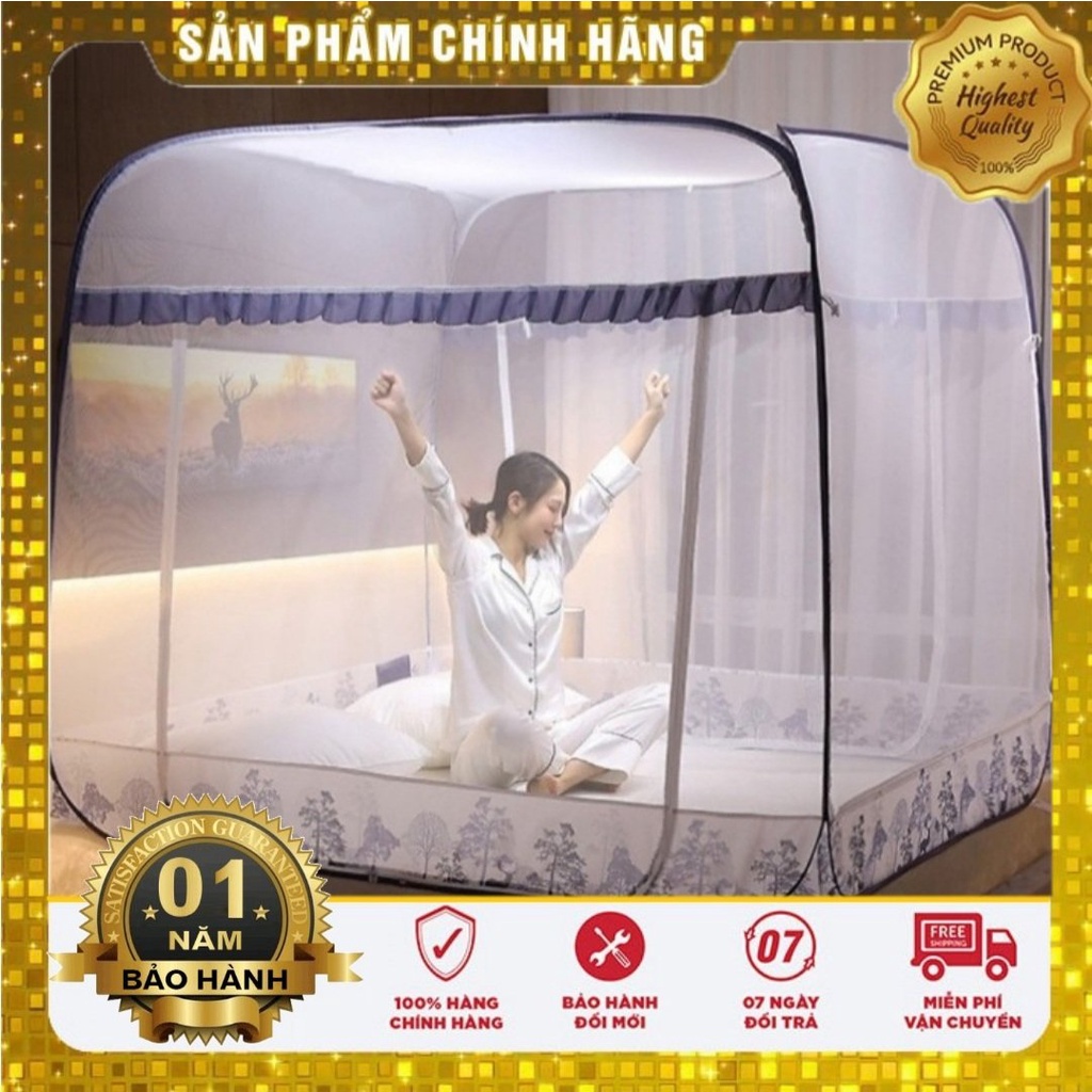 Màn chụp tự bung đỉnh vuông , màn ngủ chống muỗi tuyệt đối cho gia đình bạn
