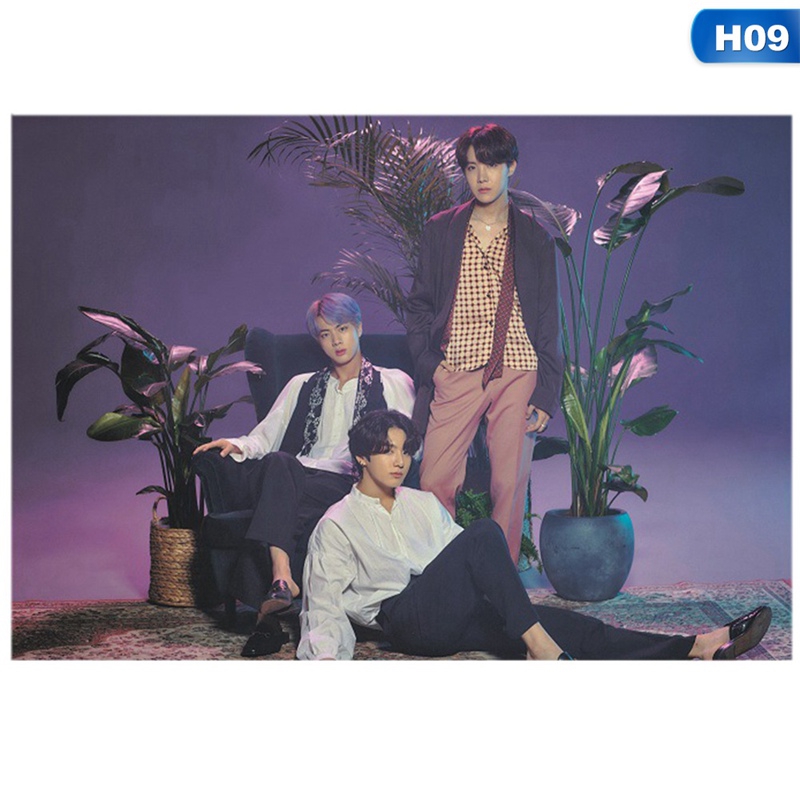 Poster Treo Tường In Hình Nhóm Nhạc Kpop Bts Fm5 Dễ Thương