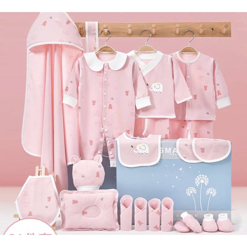 SET HỘP QUÀ TẶNG QUẦN ÁO SƠ SINH CHO BÉ TRAI VÀ BÉ GÁI Sơ sinh Đầy tháng