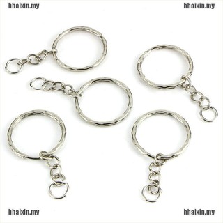 Set 50 móc khóa 25mm mạ bạc đánh bóng dạng ngắn