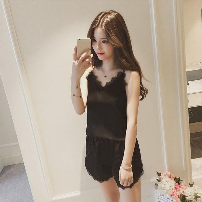 Set áo 2 dây + quần ngắn kiểu dáng quyến rũ