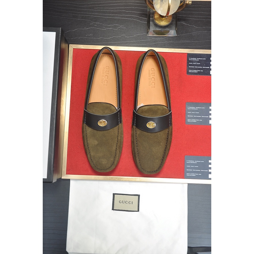 Giày lười nam da thật GUCCI GG GC cao cấp với thiết kế vừa sang trọng vừa cổ điển