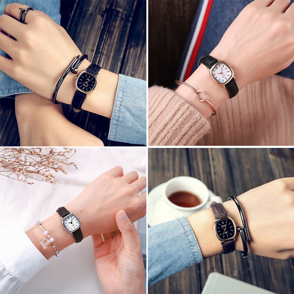 Đồng Hồ Mihan1 Dây Da Mặt Hình Chữ Nhật Thời Trang Đơn Giản Cho Nữ