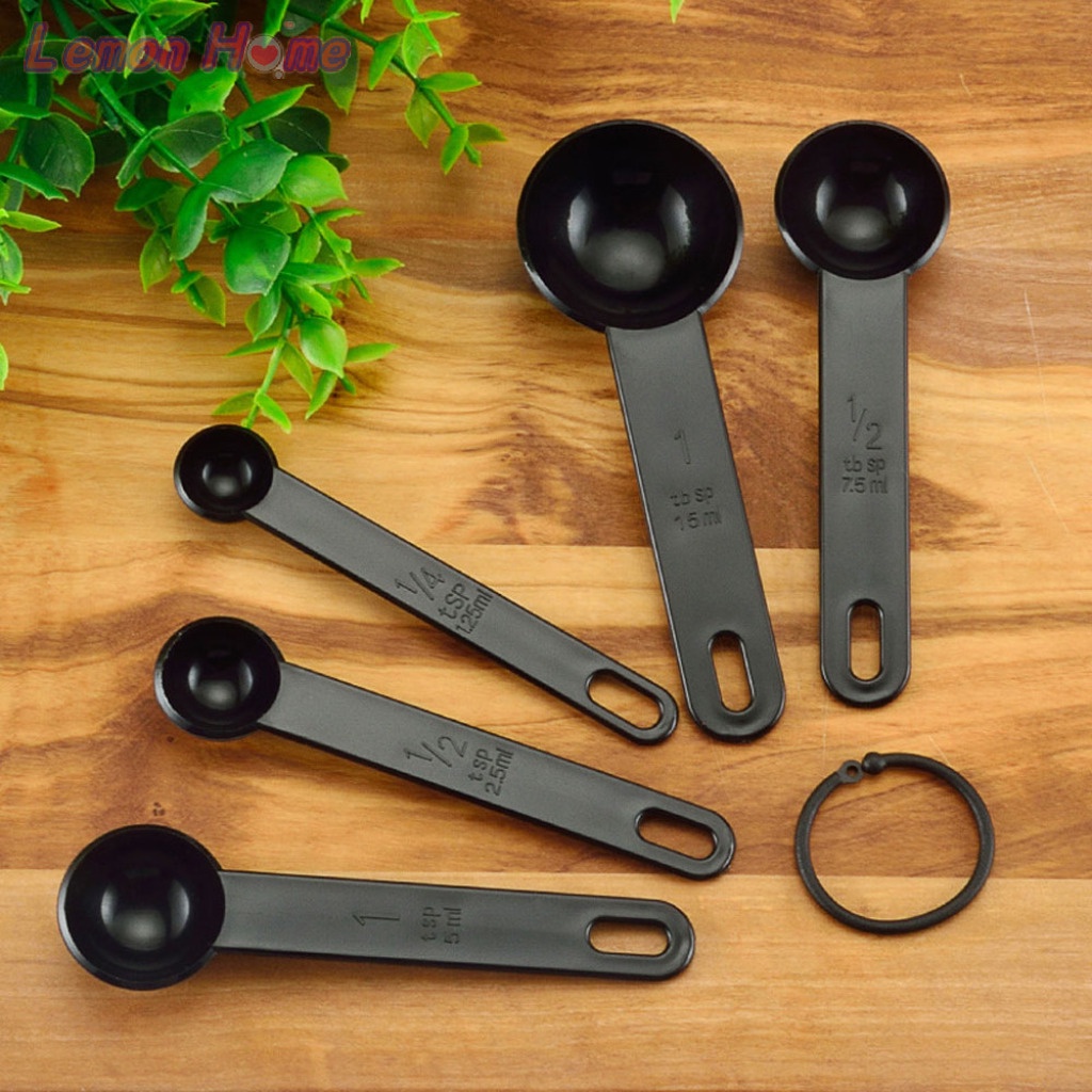 Bộ 5 Muỗng Đo Lường Bằng Nhựa Dùng Trong Nhà Bếp