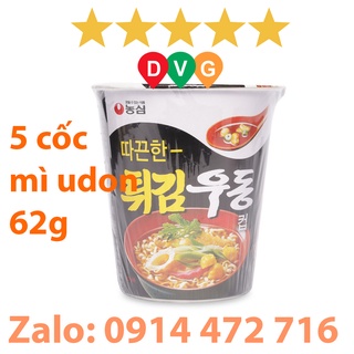 Combo 5 mì udon chiên nongshim cốc hàn quốc 62g