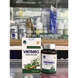 Viên uống vietmec xuyên tâm liên - hỗ trợ bổ phổi , tiêu đờm , giảm ho , khản tiếng