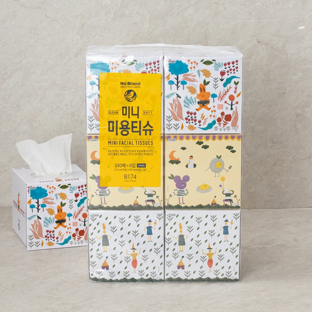 Khăn Giấy Hộp Mini Đa Năng No Brand 230 Miếng  - Emart VN