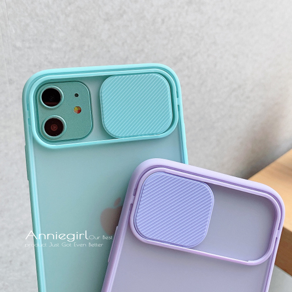 Ốp điện Thoại TPU Nhám Viền Màu Kẹo Có Thanh Trượt Bảo Vệ Camera Cho IPhone 12 11 Pro Max X Xs Max XR 8 7 Plus SE 2020 | BigBuy360 - bigbuy360.vn