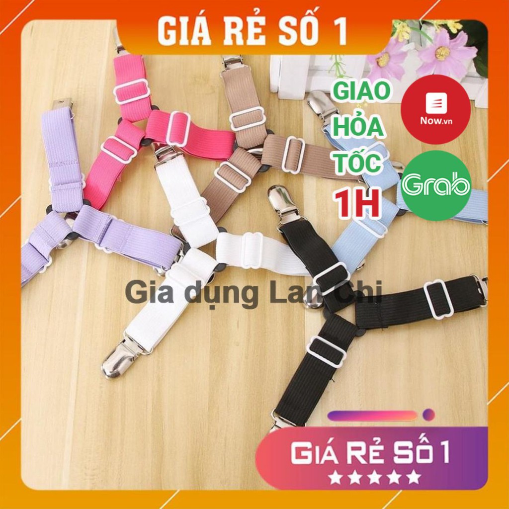 [FreeShip] Combo 4 dây nẹp cố định ga giường - Kẹp cố định drap giường- kẹp ga giường