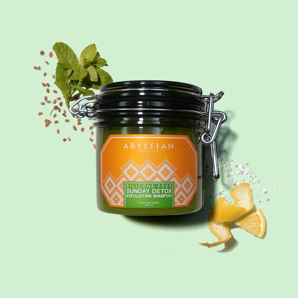 Dầu gội thanh lọc thải độc da đầu Abyssian Sunday Detox Exfoliating Israel 230ml