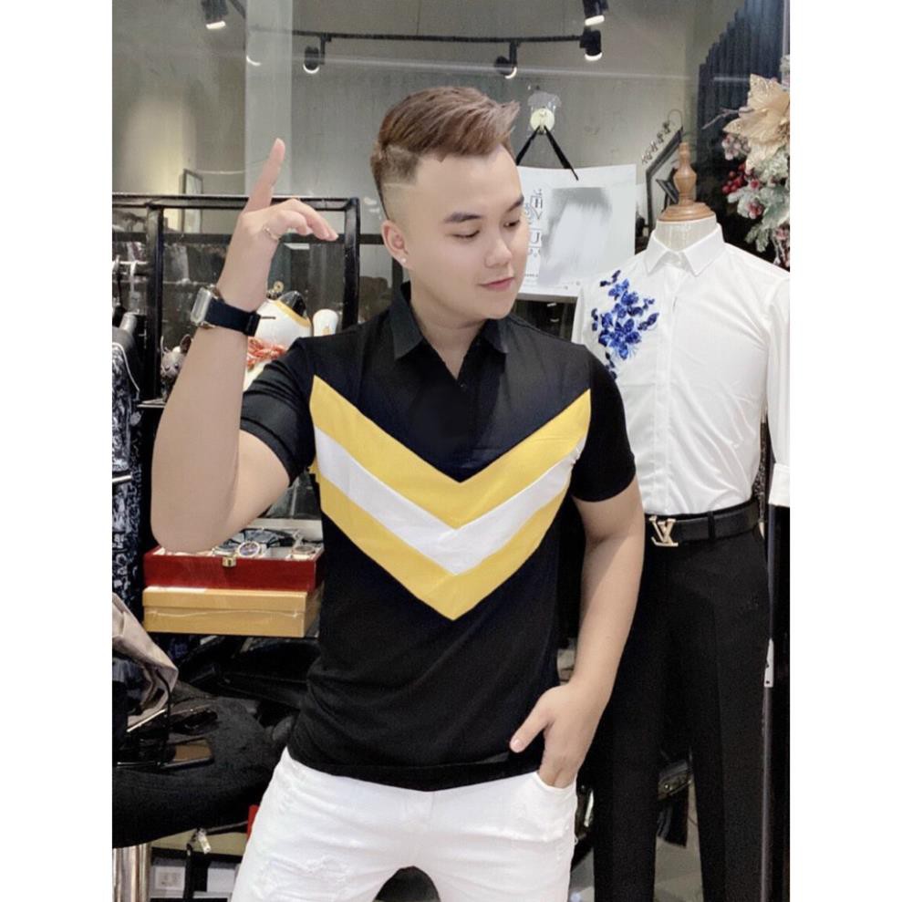 Áo polo nam thiết kế, áo thun có cổ cotton logo mã 2463 | BigBuy360 - bigbuy360.vn