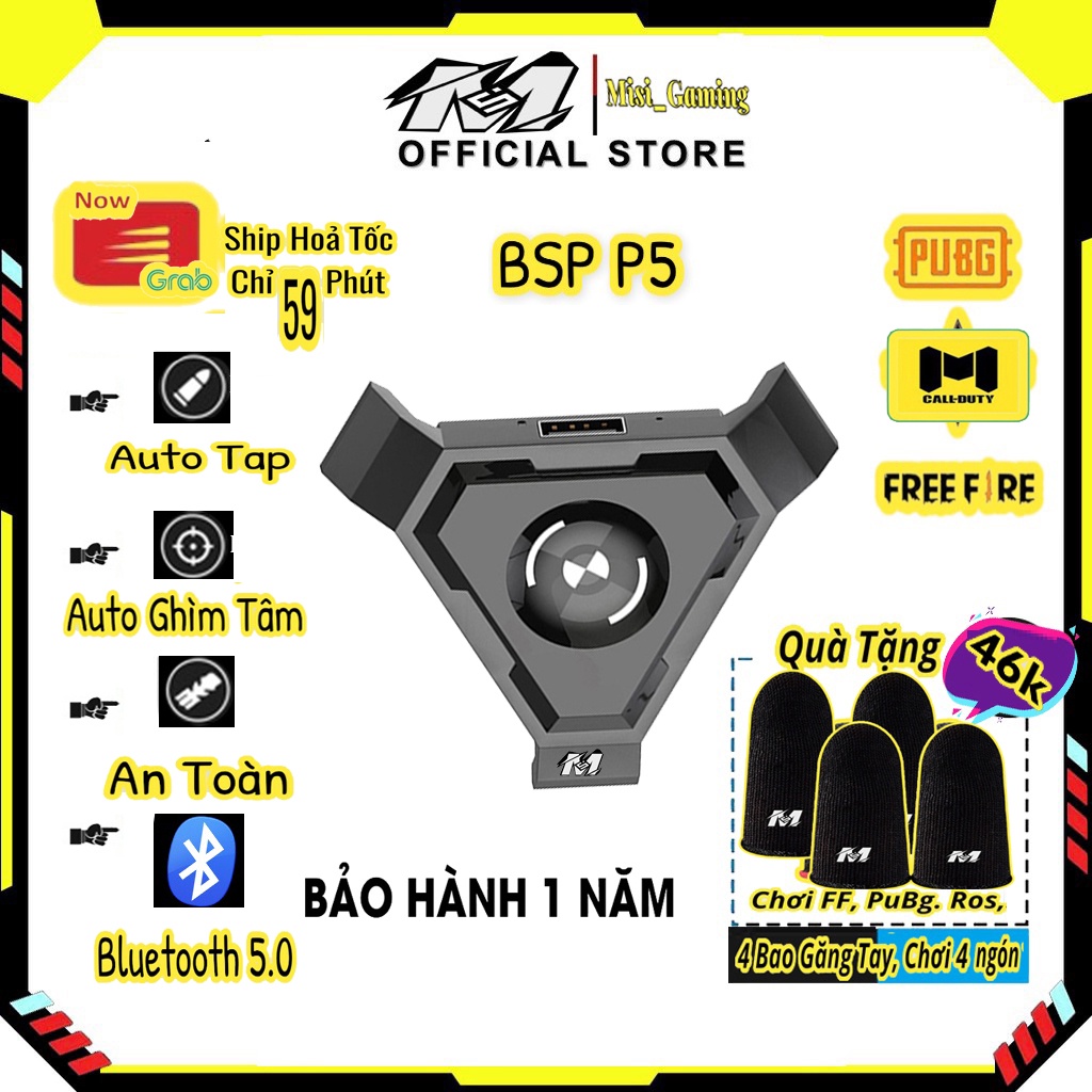 Bộ chuyển đổi chơi game - BSP P5 chơi  PUBG, FF, Call of Duty,...Phụ kiện chơi gaming hỗ trợ auto tap, ghìm tâm gaming.