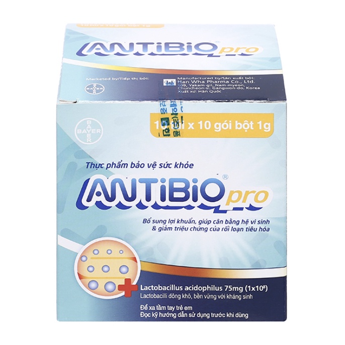 [Combo 10 gói] Men vi sinh Antibio Pro Hàn Quốc Bổ Sung Lợi Khuẩn Giúp giảm triệu chứng của rối loạn tiêu hóa