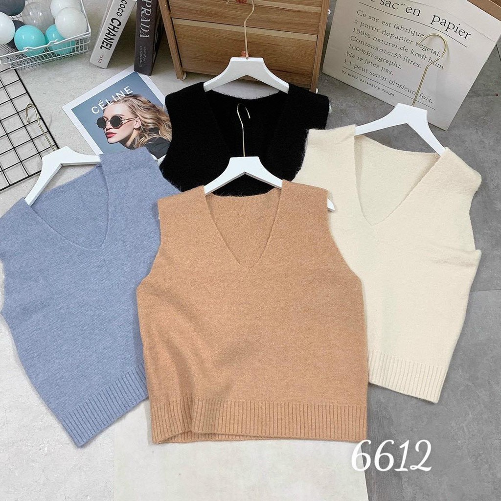 Áo ghile len cổ tim cao cấp nhiều màu | BigBuy360 - bigbuy360.vn