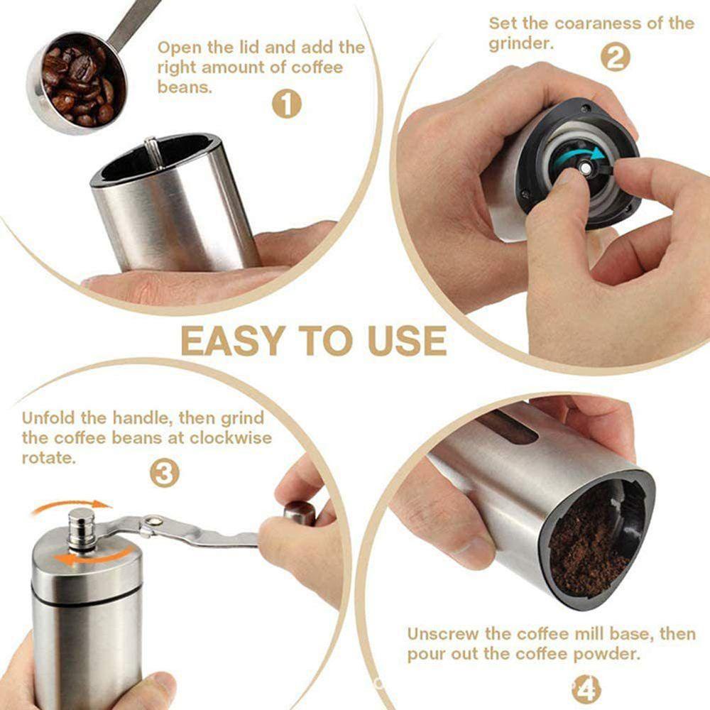 JANE Máy Xay Cà Phê Espresso Bằng Tay Chất Liệu Thép Không Gỉ
