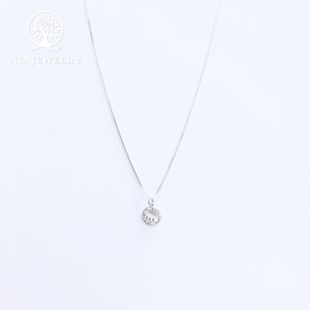 Dây chuyền bạc mặt vòng nguyệt quế - NQ Jewelry