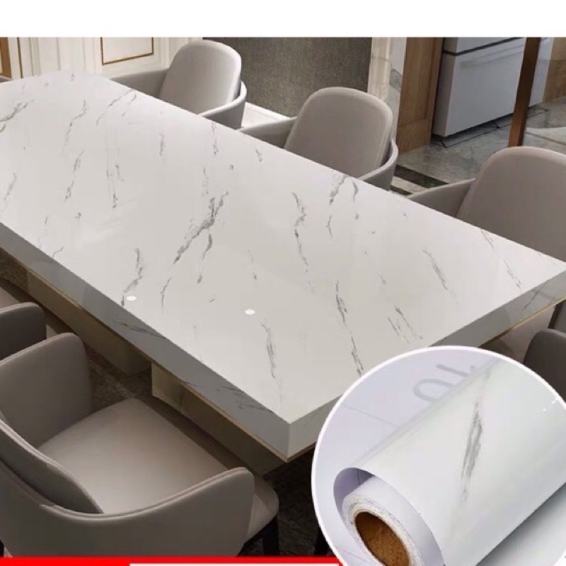 Decal giả đá đủ mầu 3D chất dày bóng keo sẵn khổ 60cm cuộn 5mét
