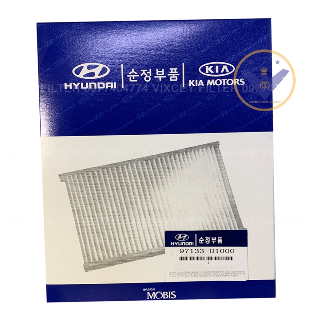 Lọc gió máy lạnh điều hòa xe Hyundai  Accent (2017-2020), Tucson, Kona, Sportage, Creta - 97133D1000/300