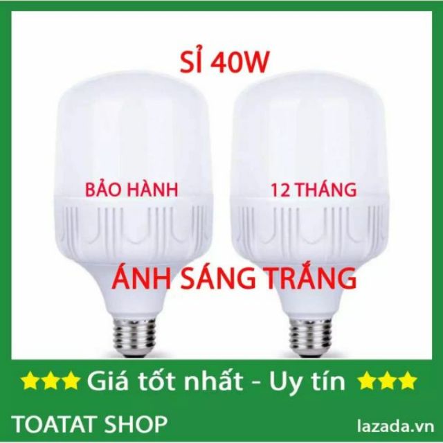 Sỉ bộ 10 bóng đèn LED 40w trắng