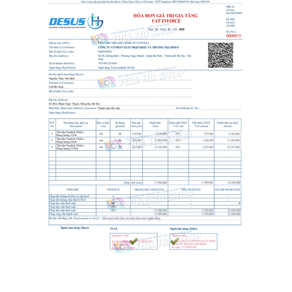 Thẻ nhớ SD Sandisk 32Gb/64Gb/128Gb tốc độ cao 95 Mb/s - FullHDShop | BigBuy360 - bigbuy360.vn