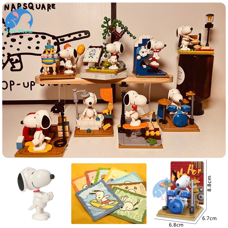 Mô Hình Đồ Chơi Hình Snoopy Đậu Phộng Sáng Tạo Để Bàn Trang Trí