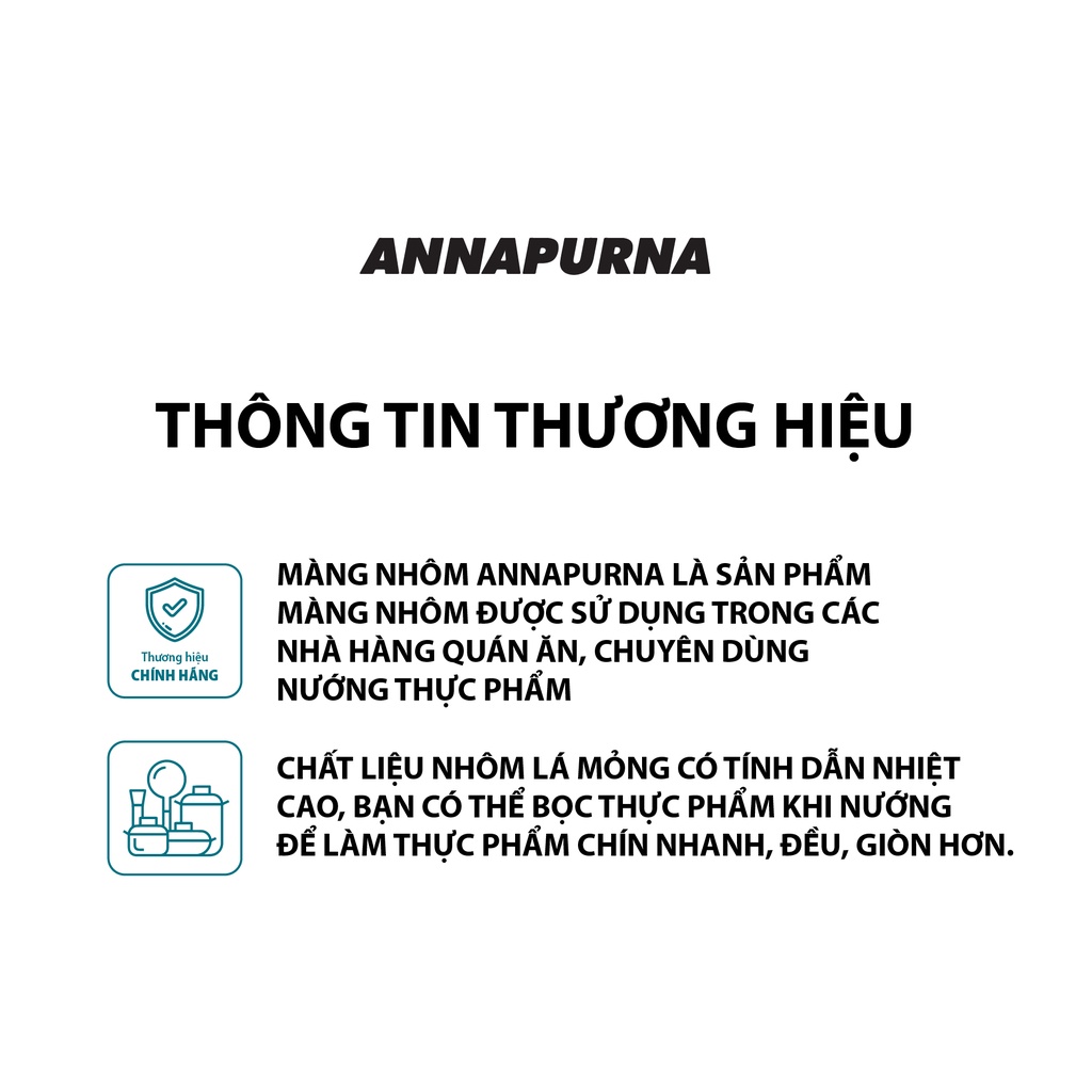 Màng nhôm TP (giấy bạc) Annapurna bọc thực phẩm Moriitalia MNTP20000147