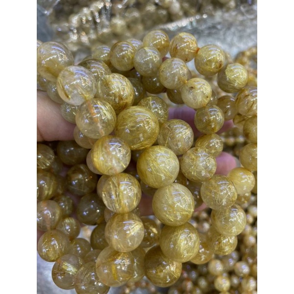 Vòng  đá TA tóc vàng thanh tẩy 12li 14li 16li nhận làm kèm giấy kiểm định